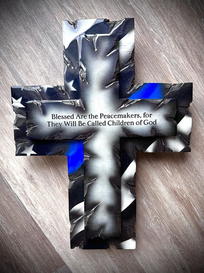 Patriot’s Heirloom Wooden Flag Cross, Handcrafted Faith & Country Wall Decor With Custom Engraving