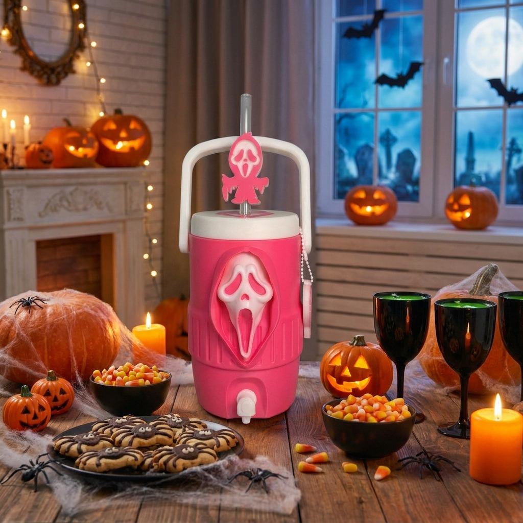 🔥Last Day 50% OFF👻Horror Ghost Face Can Drink Holder | Insert Soda Can Directly・Spooky Gothic Style・Party Tumbler