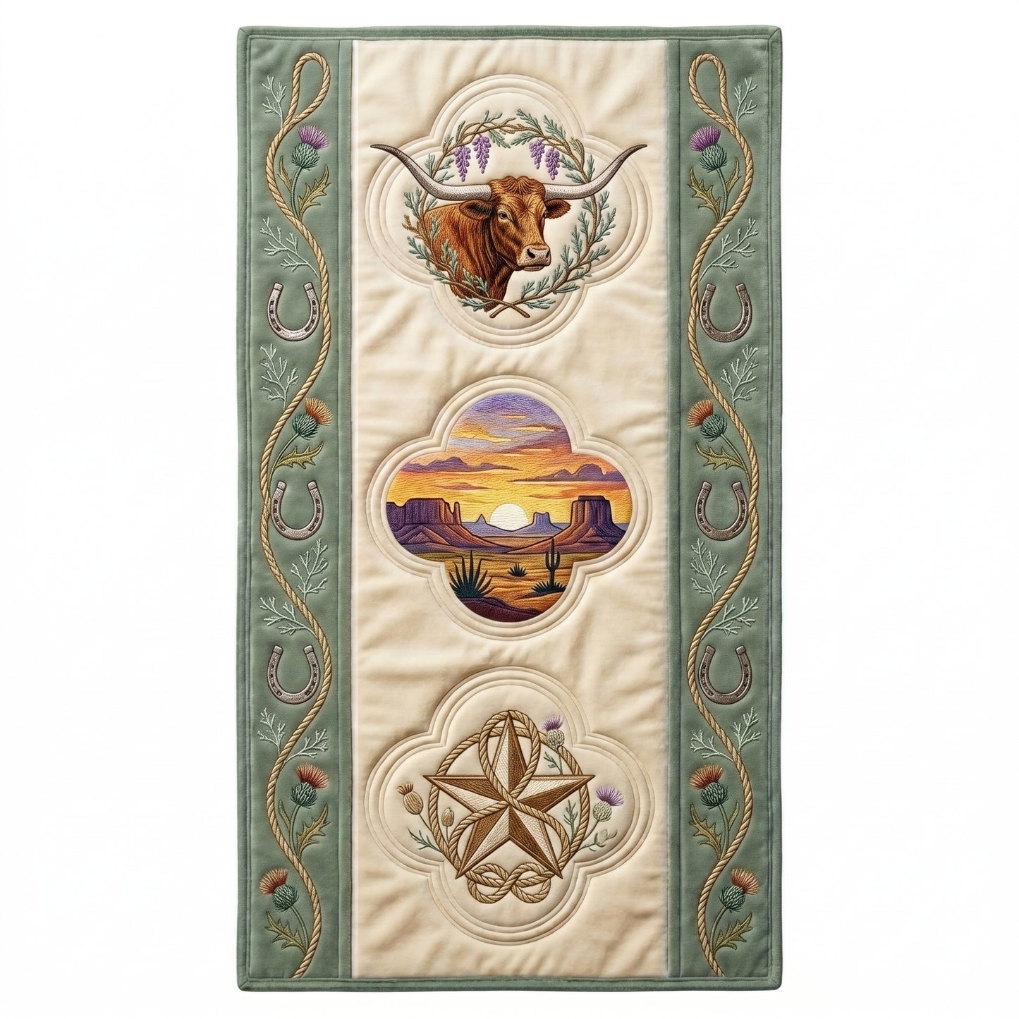 💖 Western Longhorn & Desert Sunset Special Offer - Elegant Ranch Premium Table Runner for Everyday Dining Decor