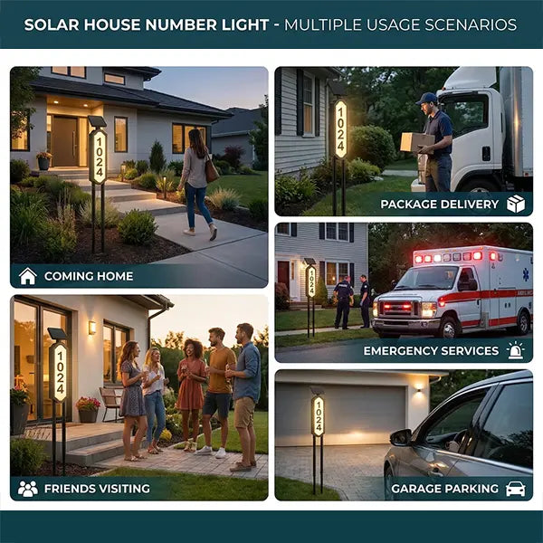 Solar Home Address Sign
