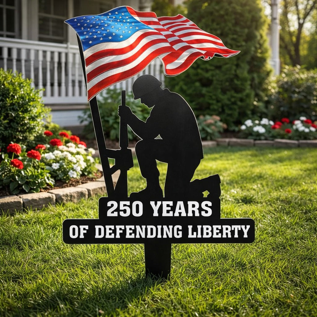 🔥LAST DAY 50% OFF-🪖250 Years of Defending Liberty Metal Garden Stake