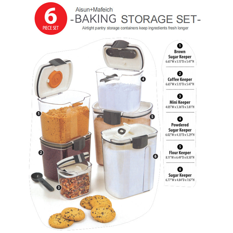 2026 NEW Baking Storage Set Container Kitchen 4/6 Pcs Set