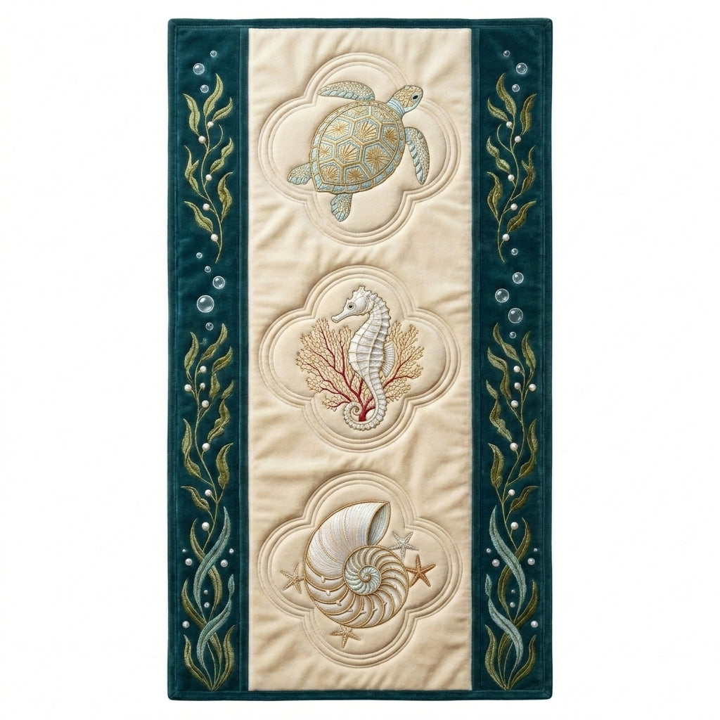 💖The Majestic Sea Turtle Special Offer- Elegant Floral Premium Table Runner - Everyday Dining & Decor