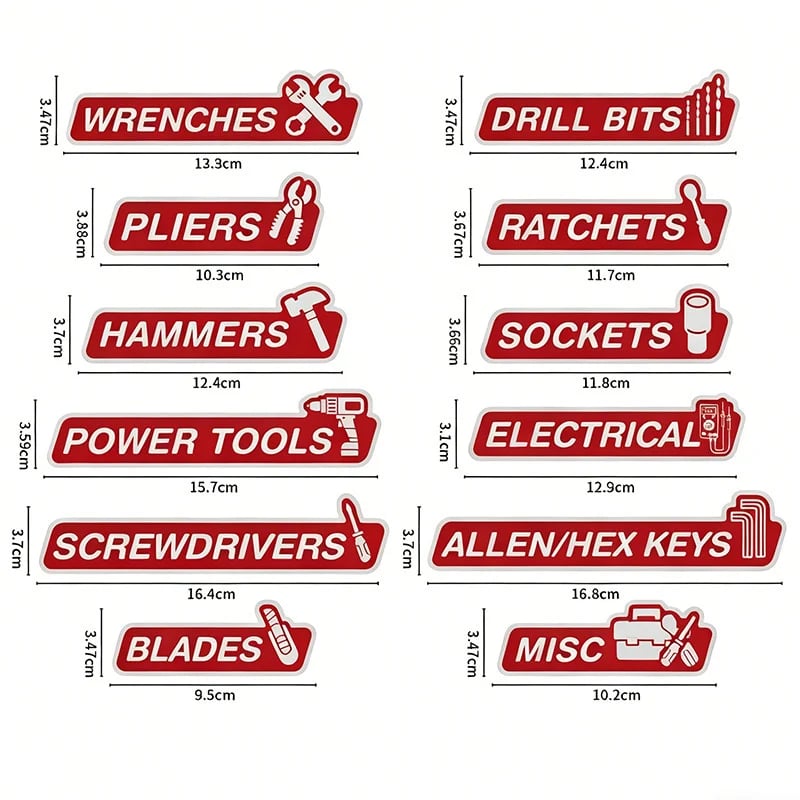 New Magnetic Toolbox Drawer Labels