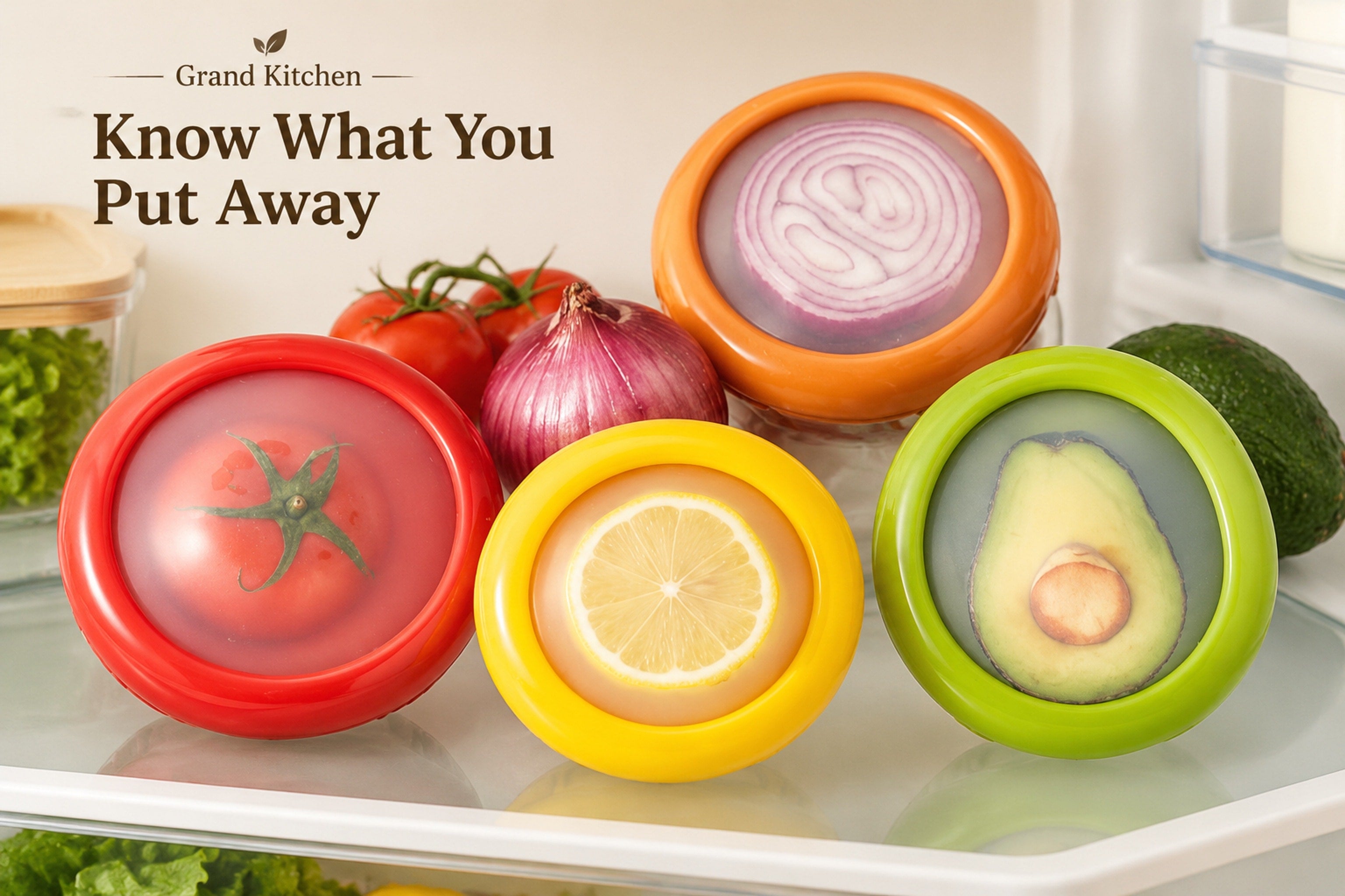Size guide for the compact produce storage container; review before ordering
