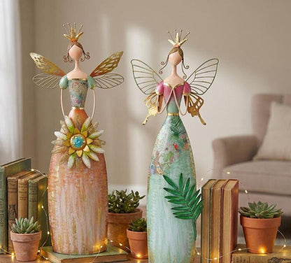 Whimsical Woodland Fairy Princess Figurines 🧚‍♀️✨ | Rustic Shelf & Garden Decor