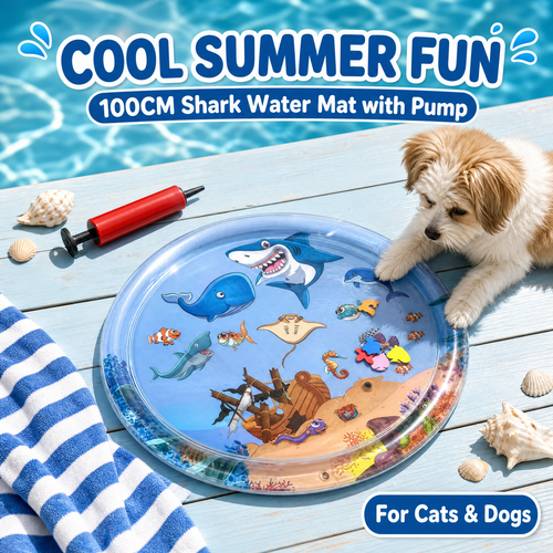 🔥Last Day 70% Off - 🐾 Splash Play™ Pet Water Sensory Mat Keep Your Pet Cool, Curious, and Happily Occupied All Summer Long! 🌊🐱🐶