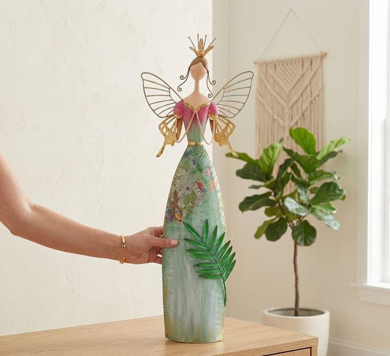 Whimsical Woodland Fairy Princess Figurines 🧚‍♀️✨ | Rustic Shelf & Garden Decor