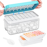 Stackable Ice Cube Tray Set with Lid and Bin