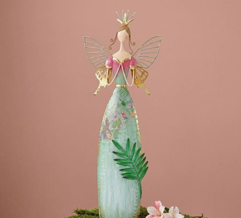 Whimsical Woodland Fairy Princess Figurines 🧚‍♀️✨ | Rustic Shelf & Garden Decor