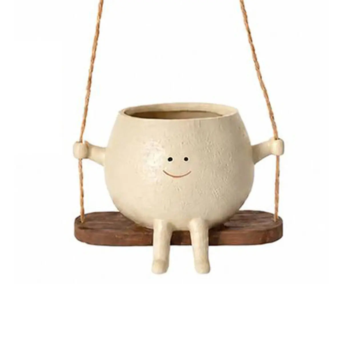 Cartoon Chair Design Resin Vases with Drain Hole