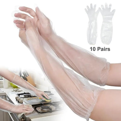 🎉Disposable Long Arm Gloves with Elastic Cuff 23.6inch