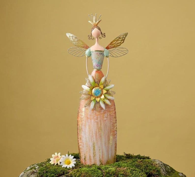 Whimsical Woodland Fairy Princess Figurines 🧚‍♀️✨ | Rustic Shelf & Garden Decor