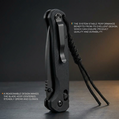 Proponent EDC Knife – D2 Steel Black PVD & Textured G10 Handle