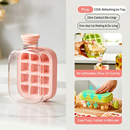 2-in-1 Portable Ice Cube Maker Water Bottle