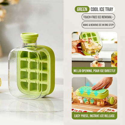 2-in-1 Portable Ice Cube Maker Water Bottle