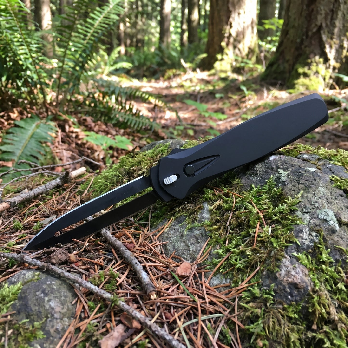 🔥Last Day Sale 50% OFF🎉DARK ANGEL OTF SINGLE ACTION Black handle 154cm DLC Black Blade 3202