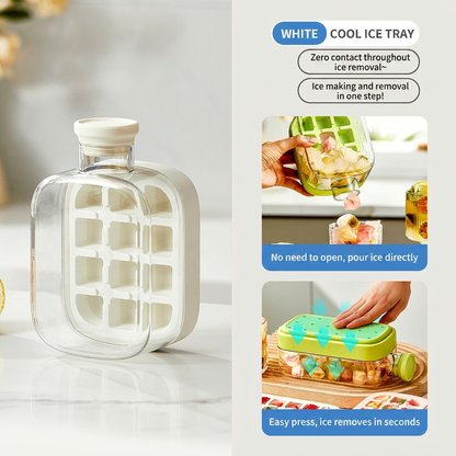 2-in-1 Portable Ice Cube Maker Water Bottle
