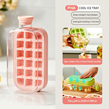 2-in-1 Portable Ice Cube Maker Water Bottle