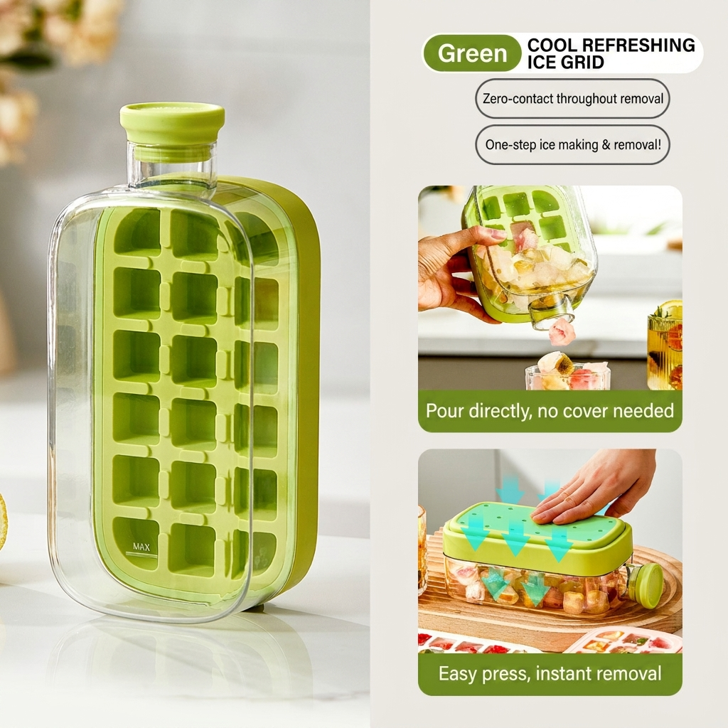 2-in-1 Portable Ice Cube Maker Water Bottle
