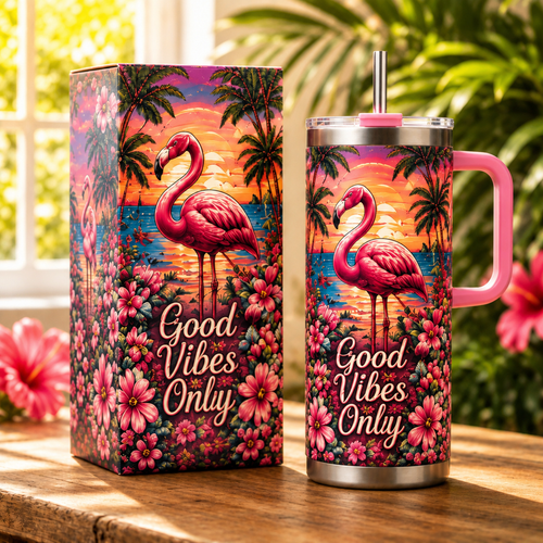 🌴 Lsland Life™ Tropical Paradise 30oz/40oz Tumbler – Bring Vacation Vibes Wherever You Go