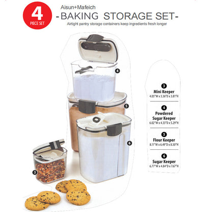 2026 NEW Baking Storage Set Container Kitchen 4/6 Pcs Set