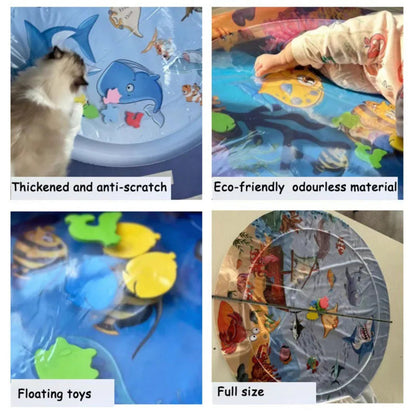 🔥Last Day 70% Off - 🐾 Splash Play™ Pet Water Sensory Mat Keep Your Pet Cool, Curious, and Happily Occupied All Summer Long! 🌊🐱🐶