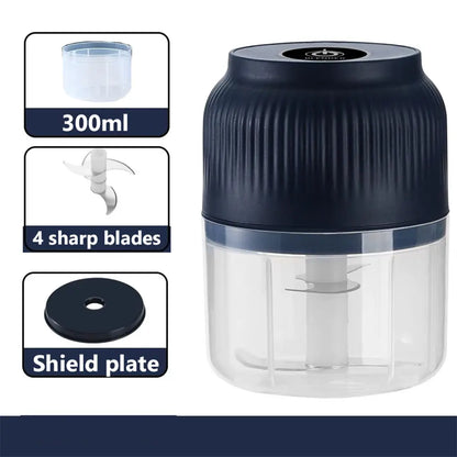 🥗⚡ Mini Electric Food Chopper – Fast 4-Blade Kitchen Grinder