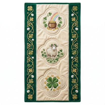 💖 St. Patrick’s Day Lucky Sheep & Pot of Gold Special Offer - Elegant Celtic Premium Table Runner for Everyday Dining Decor