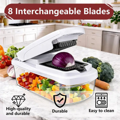 🔥Last Day Promotion-70% OFF 💥15-in-1 Vegetable Chopper | Multifunctional Food Cutter with Container