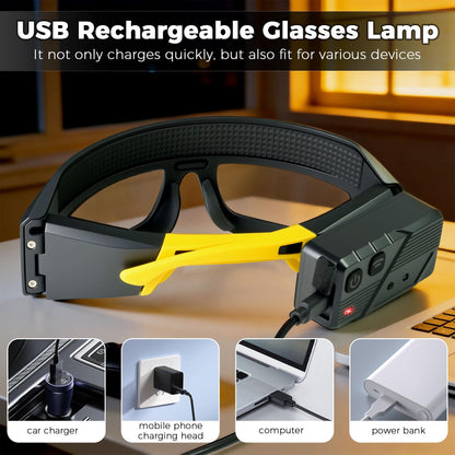 💡Last Day 59% Off - 👓LED Glasses Rechargeable Headlight with Motion Sensor and Touch Control