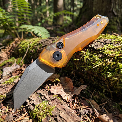 Mini Pocket Knife: 7350 Folding Knife with T6 Aluminum Handle - EDC, Camping, Fishing Tool