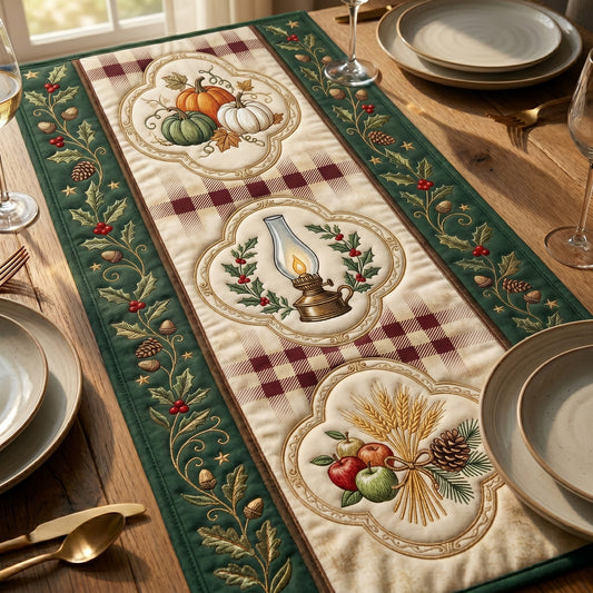💖 Fall Harvest Pumpkin & Lantern Special Offer - Elegant Autumn Premium Table Runner for Everyday Dining Decor