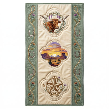 💖 Western Longhorn & Desert Sunset Special Offer - Elegant Ranch Premium Table Runner for Everyday Dining Decor
