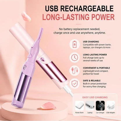 Heated Eyelash Curler – 4 Heat Settings, Digital Display & Long-Lasting Curl