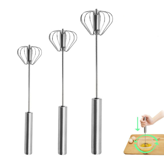 Stainless Steel Hand-Push Rotary Whisk