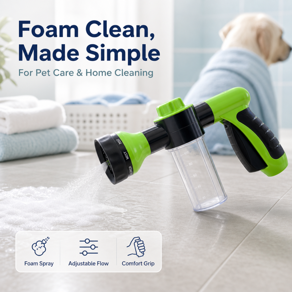 🔥Last Day 50% OFF🐶2-in-1 Pet Bath Sprayer | 8 Spray Modes・Built-In Foam Bottle・Non-Slip Grip