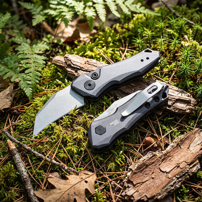 Mini Pocket Knife: 7350 Folding Knife with T6 Aluminum Handle - EDC, Camping, Fishing Tool