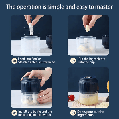 🔥Last Day Promotion-70% OFF 💥Electric Garlic Chopper, Mini Portable Veggie Cutter