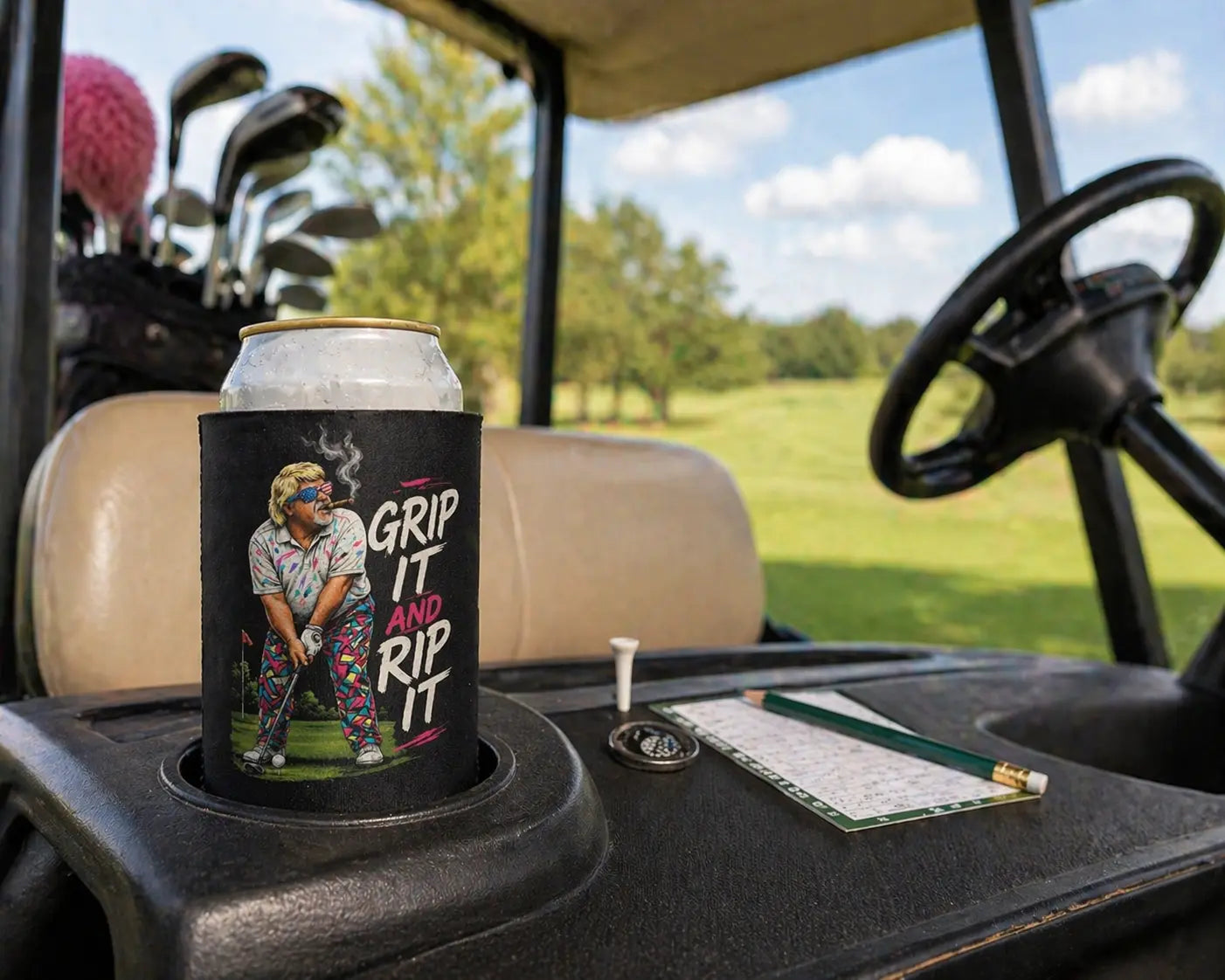 Grip It and Rip It | Funny Golf Can Cooler Sleeve