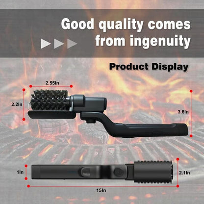🔥Last Day Promotion-70% OFF 💥Electric BBQ Grill Brush Cordless and Rechargeable Stainless Steel Bristles,Two Cleaning Brushes,Adjustable Angle
