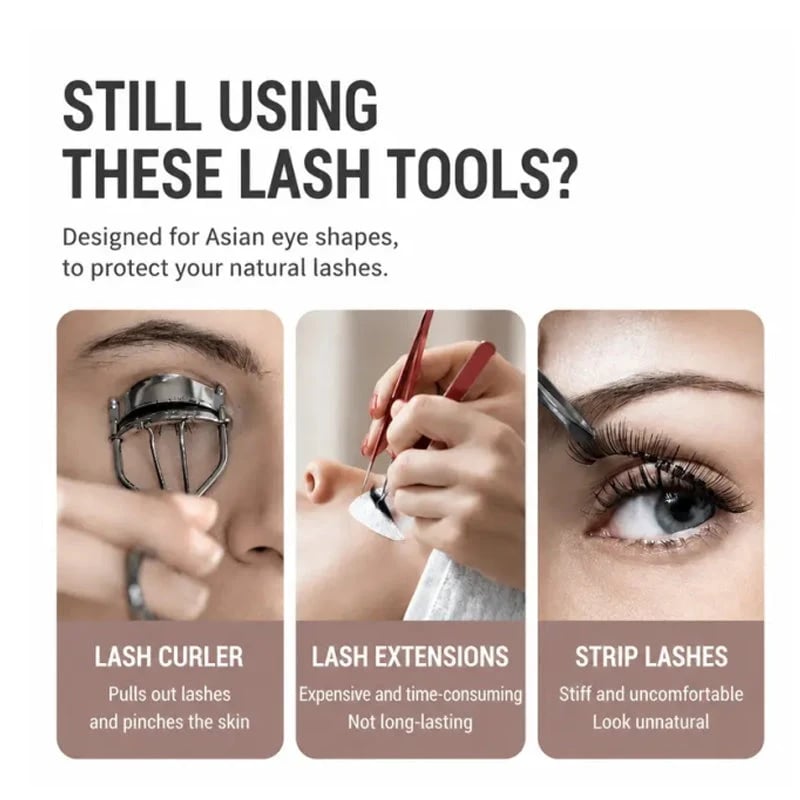 Heated Eyelash Curler – 4 Heat Settings, Digital Display & Long-Lasting Curl