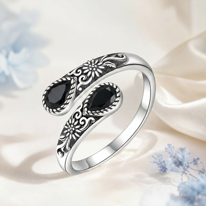 🔥Last Day 50% OFF🌙Moonstone Bloom Ring | Vintage Style • Adjustable Fit • Timeless Elegance