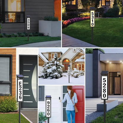 Solar Home Address Sign
