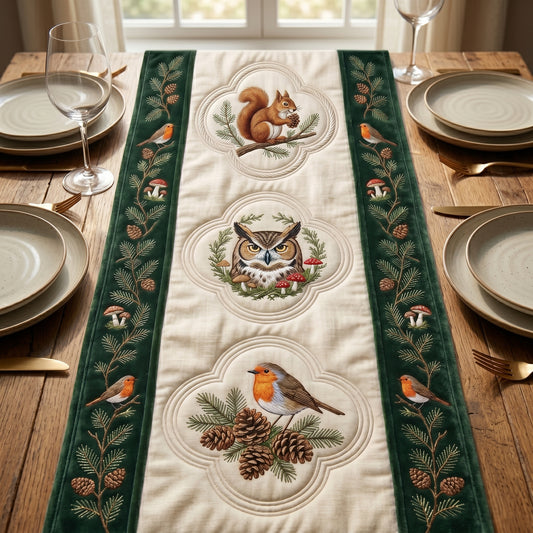 💖 Woodland Owl & Squirrel Special Offer - Elegant Forest Premium Table Runner for Everyday Dining Decor