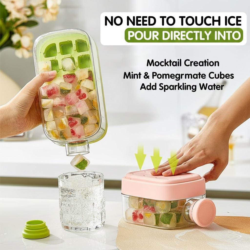 2-in-1 Portable Ice Cube Maker Water Bottle