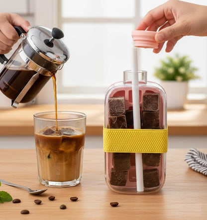 2-in-1 Portable Ice Cube Maker Water Bottle