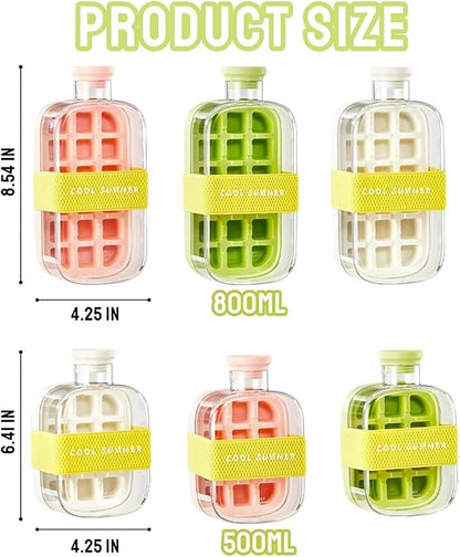 2-in-1 Portable Ice Cube Maker Water Bottle