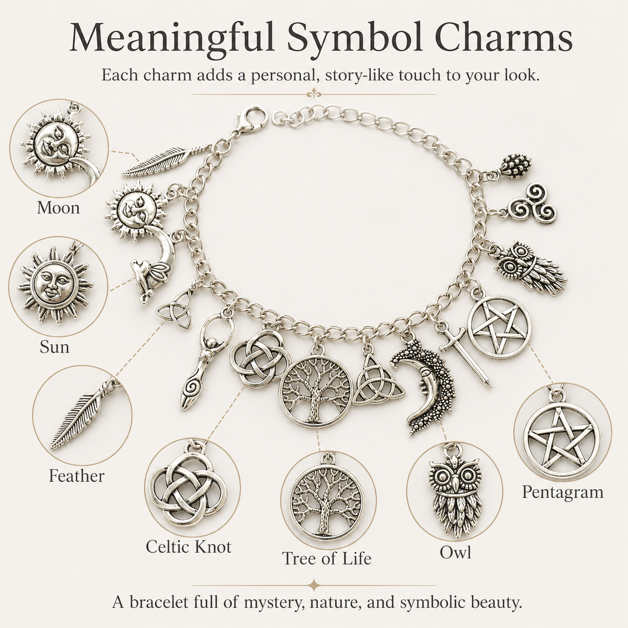 🔥HOT🔥Vintage Witchy Charm Bracelet