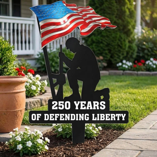 🔥LAST DAY 50% OFF-🪖250 Years of Defending Liberty Metal Garden Stake